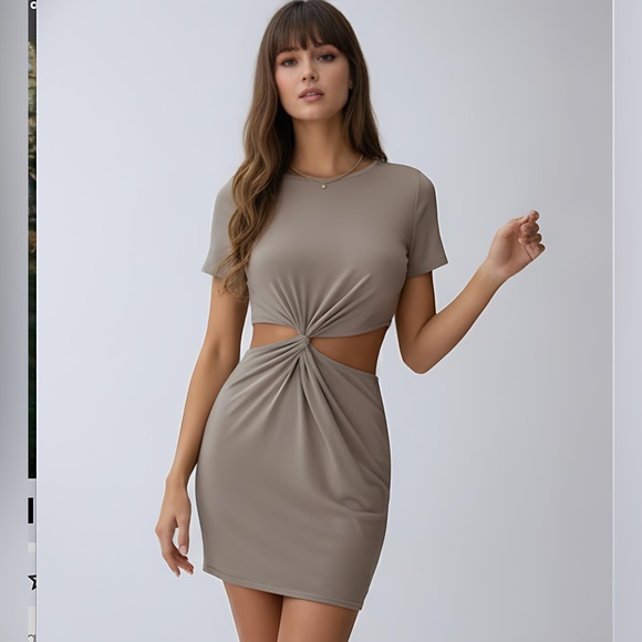 Twist Front Cut Out Dress - Picture 3 of 7
